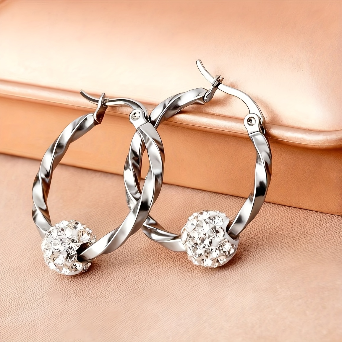 Women's 18K Gold-Plated Stainless Steel Hoop Earrings